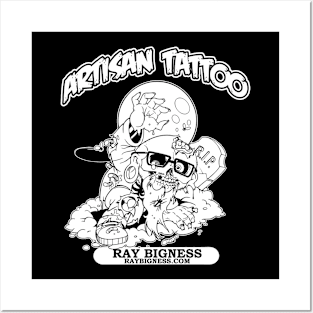 Ray Bigness - Artisan Tattoo - Black & White Posters and Art